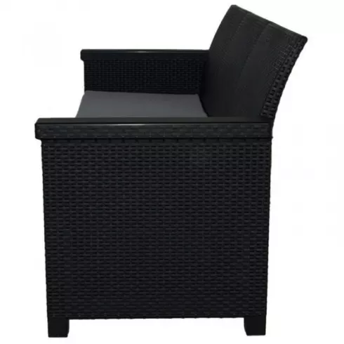 Диван садовый 3х местный Adriano Basegi 3 темно серый