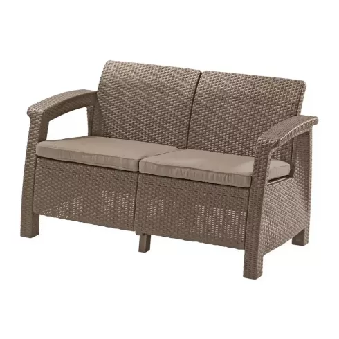 Скамья двухместная Keter Corfu Love Seat (капучино)