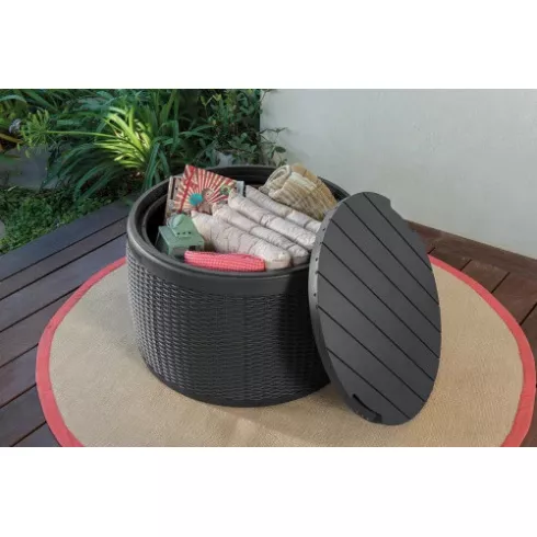 Сундук садовый пластиковый Keter CIRCA RATTAN BOX (графит)