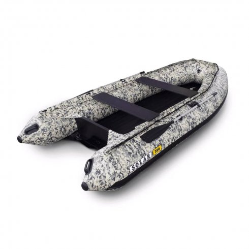 Лодка надувная моторная Solar-380 Jet tunnel (Expedition) пиксель