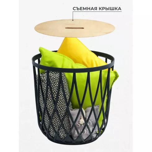 Набор корзин пластиковых Prosperplast Set of 3 Uniqubo- anthracite