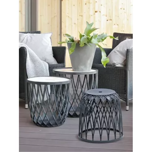 Набор корзин пластиковых Prosperplast Set of 3 Uniqubo- anthracite