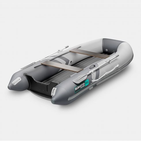 Надувная лодка Gladiator E300S светло/темно-серый