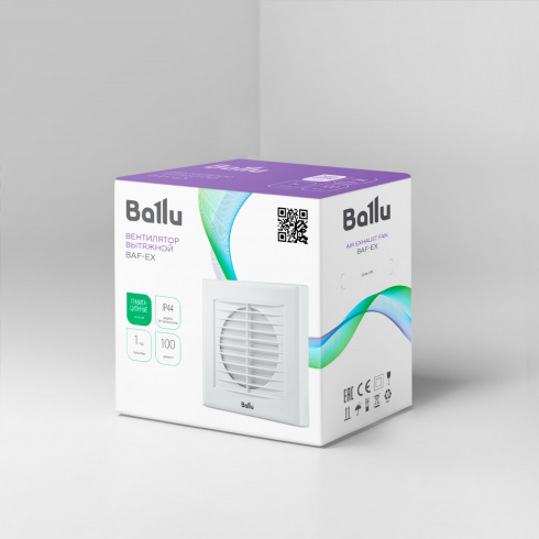 Вентилятор вытяжной Ballu BAF-EX 100 G