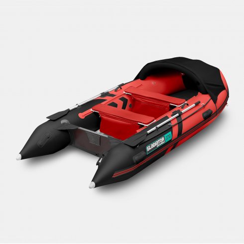 Надувная лодка Gladiator C370AL красно-черный