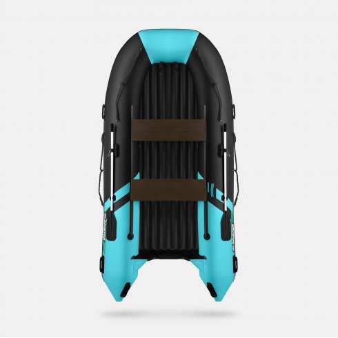 Надувная лодка Gladiator E380S черно-бирюзовый