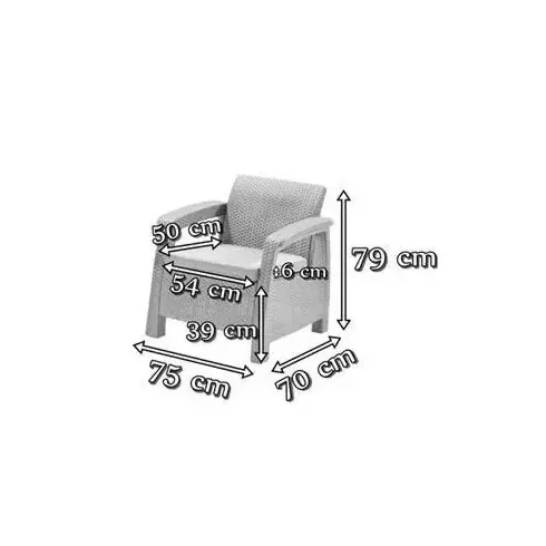 Комплект садовых кресел Keter Corfu Duo капучино