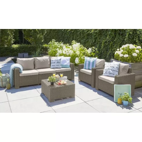 Набор пластиковых садовых кресел Keter California chair капучино