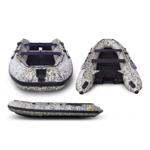 Лодка надувная моторная Solar-380 Jet tunnel пиксель