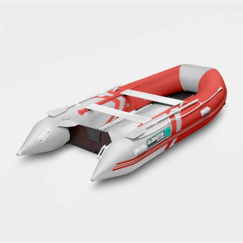 Надувная лодка Gladiator B370AL красно-белый