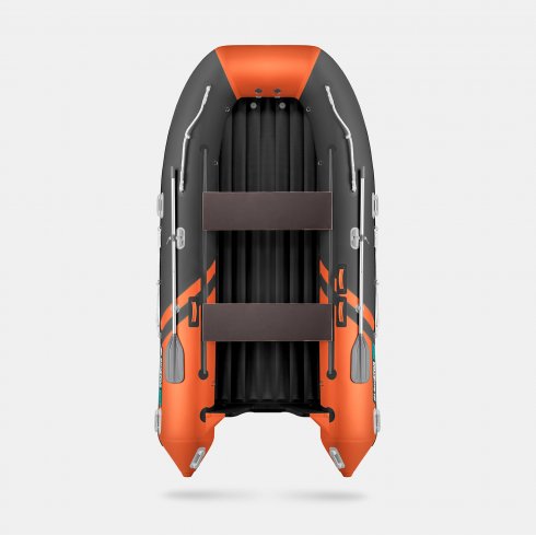 Надувная лодка Gladiator E450S оранжево/темно-серый