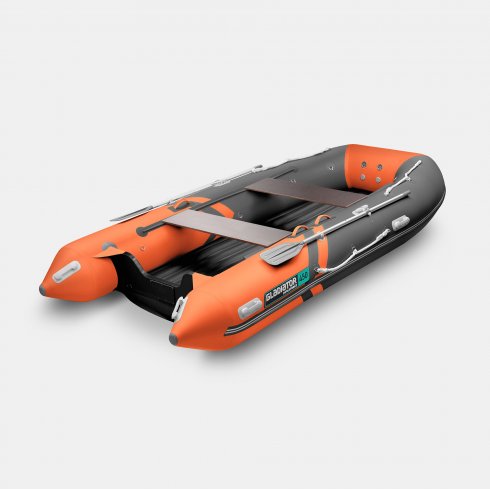 Надувная лодка Gladiator E450S оранжево/темно-серый