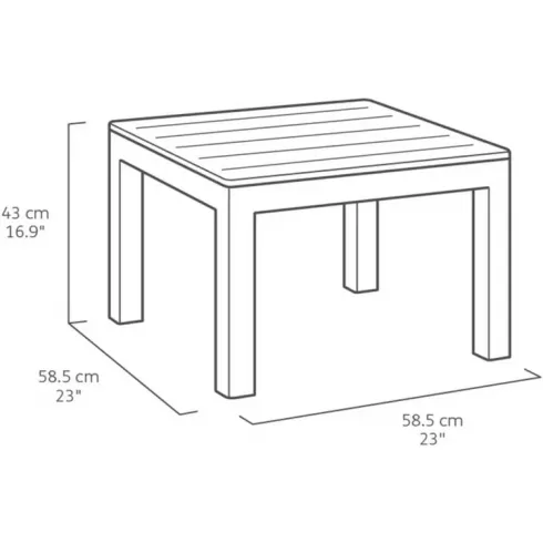 Комплект садовой мебели Keter Claire 2 seater set графит