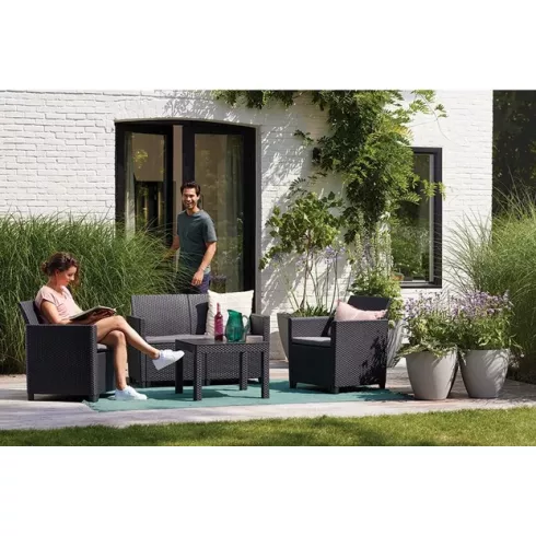 Комплект садовой мебели Keter Claire 2 seater set графит