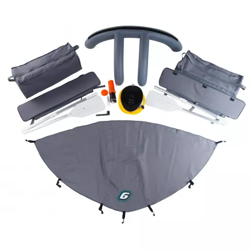 Надувная лодка Gladiator D420AL темно-серый