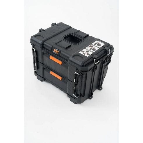 Ящик для инструментов Keter ROC Pro Gear (2 выдвижных ящика) (черный)