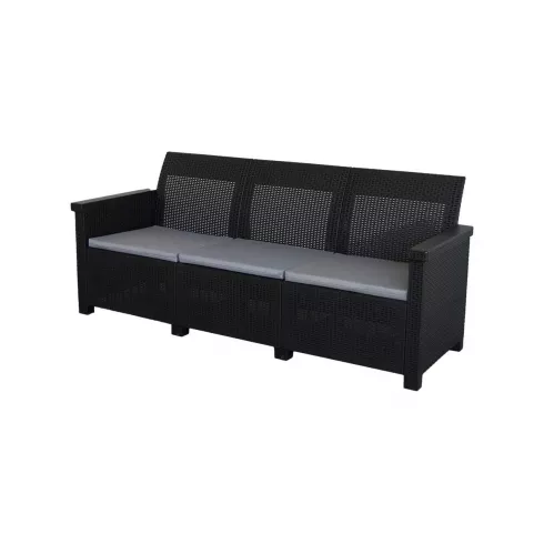 Диван садовый 3х местный Adriano Basegi 3 коричневый