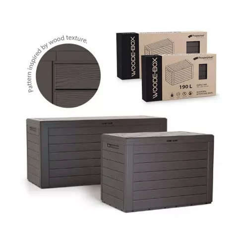 Сундук пластиковый Prosperplast Woodebox 280л коричневый