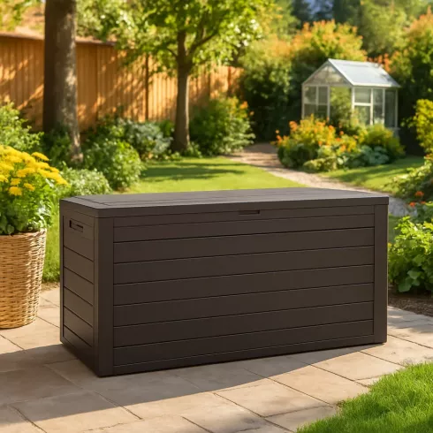 Сундук пластиковый Prosperplast Woodebox 280л коричневый