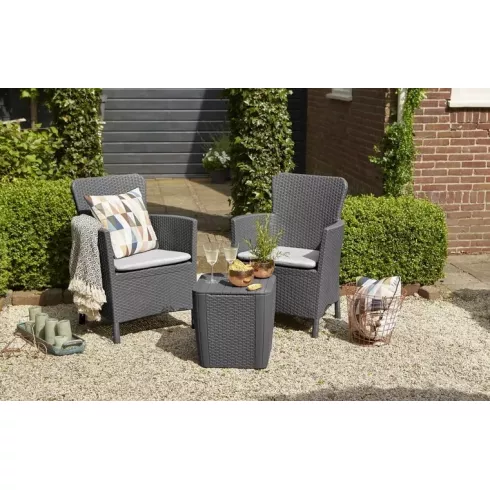 Комплект садовой мебели Keter Trenton balcony графит