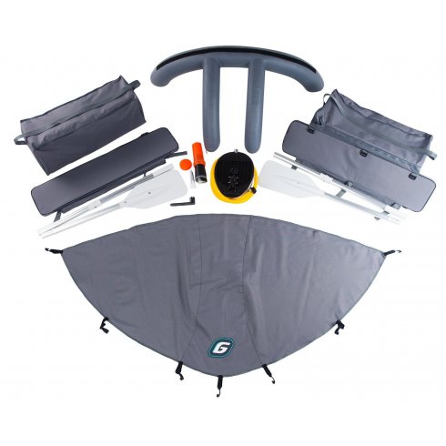 Надувная лодка Gladiator D500AL светло-темносерый