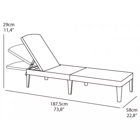 Шезлонг Keter Jaipur 255891 (коричневый)
