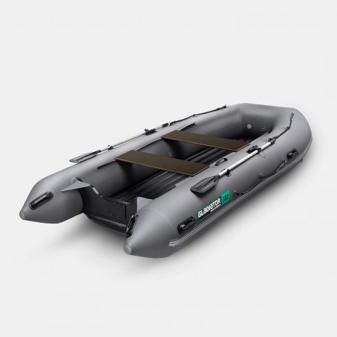 Надувная лодка Gladiator E380S темно-серый