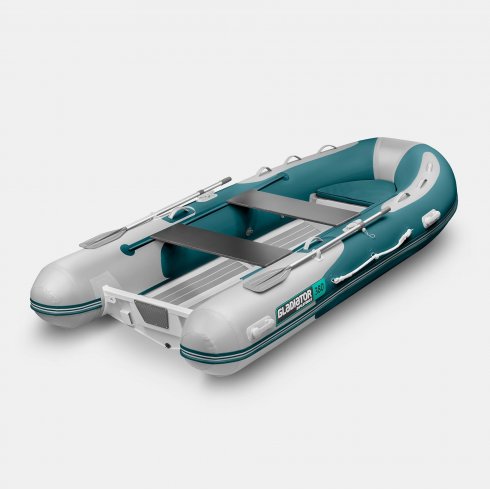 Надувная лодка Gladiator RIB 380AL морской зеленый-белый