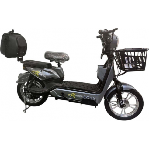 Электровелосипед Nova EC-03 серый (без цепи)