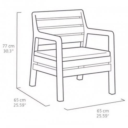 Набор мебели Keter Delano Lima Set капучино