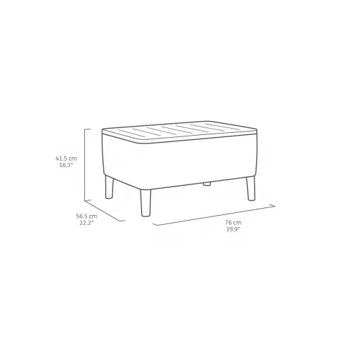 Набор уличной мебели Keter Salemo Balcony set капучино
