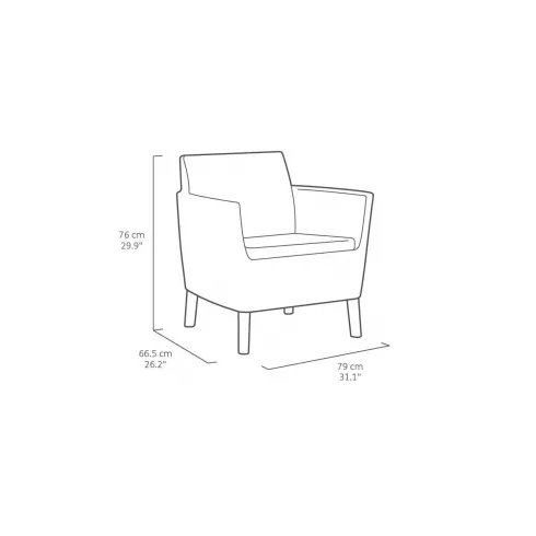 Набор уличной мебели Keter Salemo Balcony set капучино