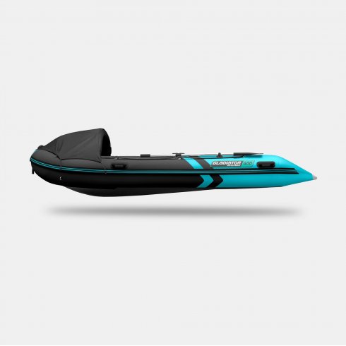 Надувная лодка Gladiator C400AL черно-бирюзовый