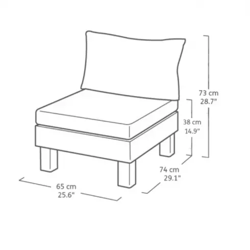 Комплект садовой мебели Keter Elements Balcony графит