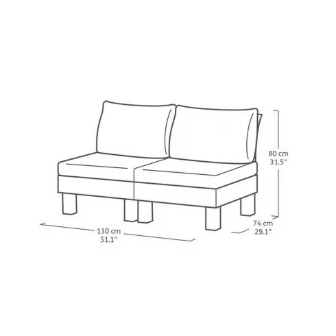 Комплект садовой мебели Keter Elements Balcony графит