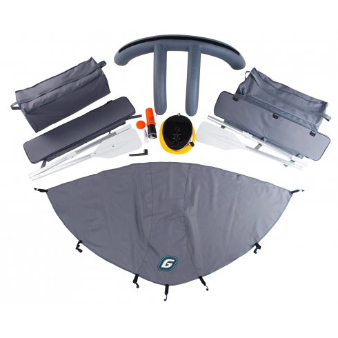 Надувная лодка Gladiator D470AL темно-серый