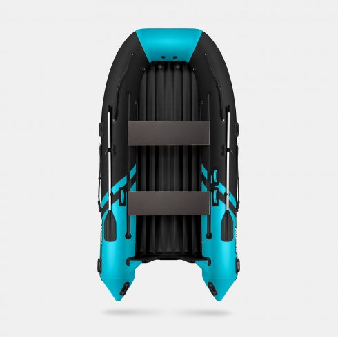 Надувная лодка Gladiator E450S черно-бирюзовый