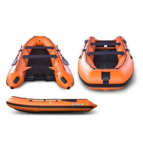Лодка надувная моторная Solar-380 Jet tunnel оранжевый