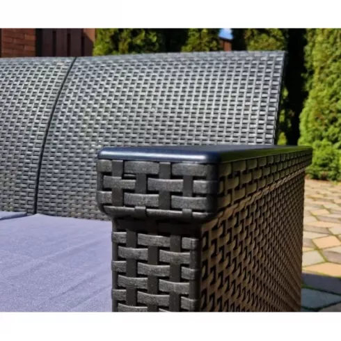 Диван садовый 2х местный Adriano Basegi 2 темно серый