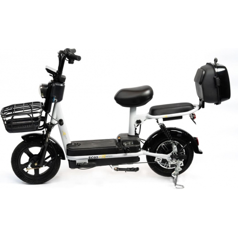 Электровелосипед Nova EC-02 серый с задним кофром (без цепи)