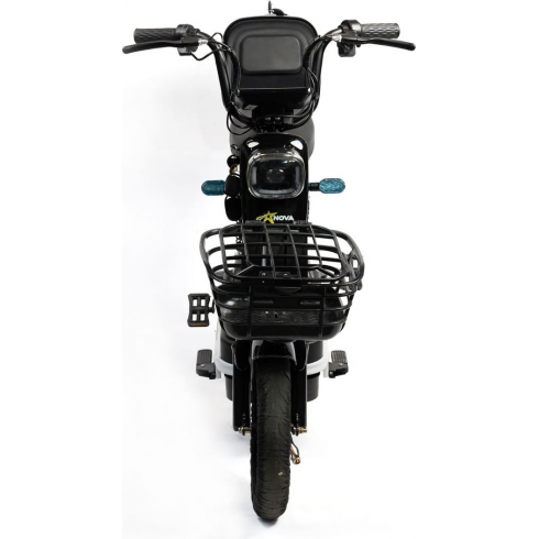 Электровелосипед Nova EC-02 серый с задним кофром (без цепи)