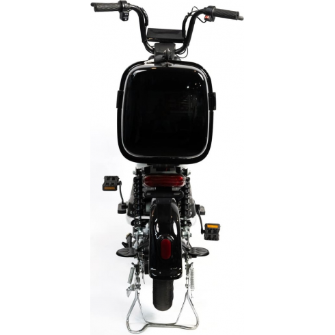 Электровелосипед Nova EC-02 серый с задним кофром (без цепи)