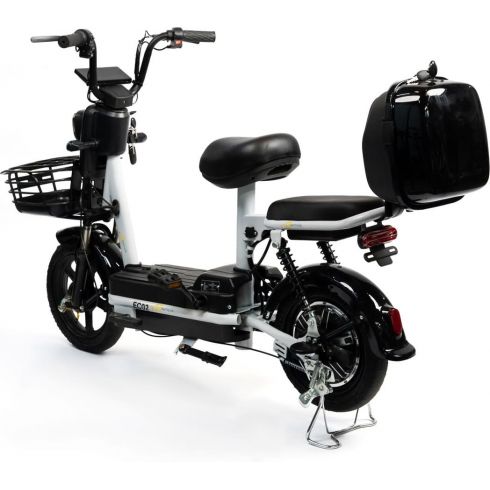 Электровелосипед Nova EC-02 серый с задним кофром (без цепи)