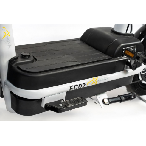 Электровелосипед Nova EC-02 серый с задним кофром (без цепи)