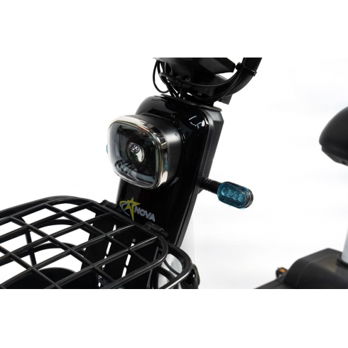 Электровелосипед Nova EC-02 серый с задним кофром (без цепи)