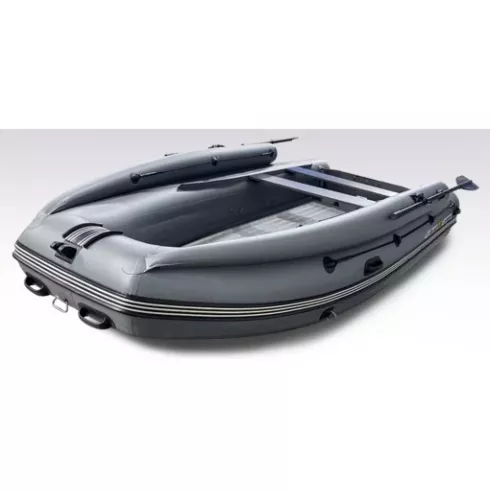 Лодка надувная моторная Solar-430 Caravan Jet Tunnel с фальшбортом серый