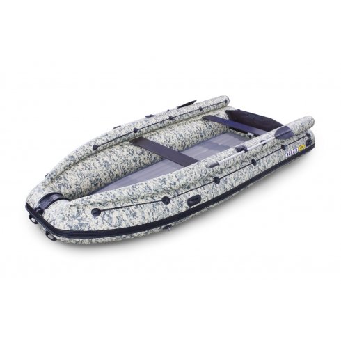 Лодка надувная моторная Solar-470 Caravan Super Jet Tunnel с фальшбортом пиксель