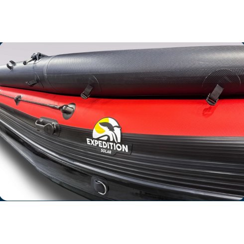 Лодка надувная моторная Solar-500 Rosich Jet Tunnel с фальшбортом красный