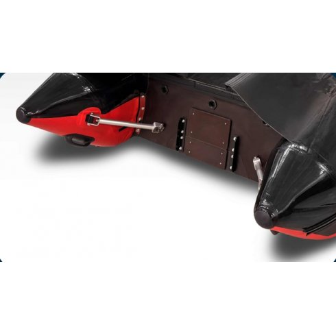 Лодка надувная моторная Solar-500 Rosich Jet Tunnel с фальшбортом красный