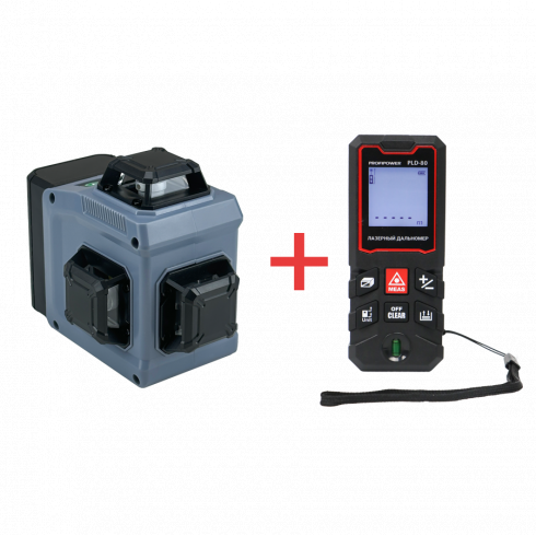 Лазерный нивелир Profipower NL-12G + дальномер лазерный PLD-80